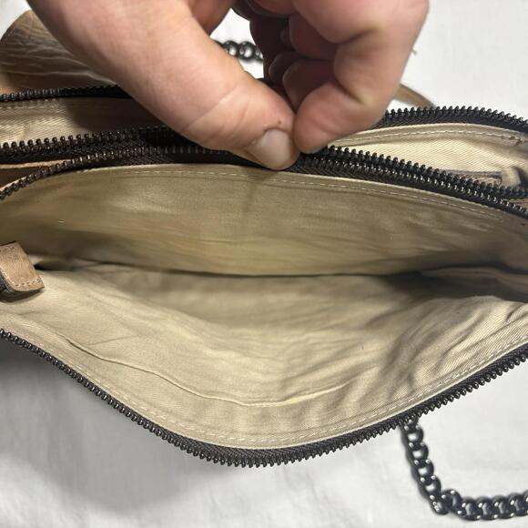 Maxon Collection Purse  Tan  Leather Crossbody Made in  Italy Classic - Picture 14 of 16